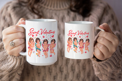 Cute "Sweet Valentines" Cupids Mug