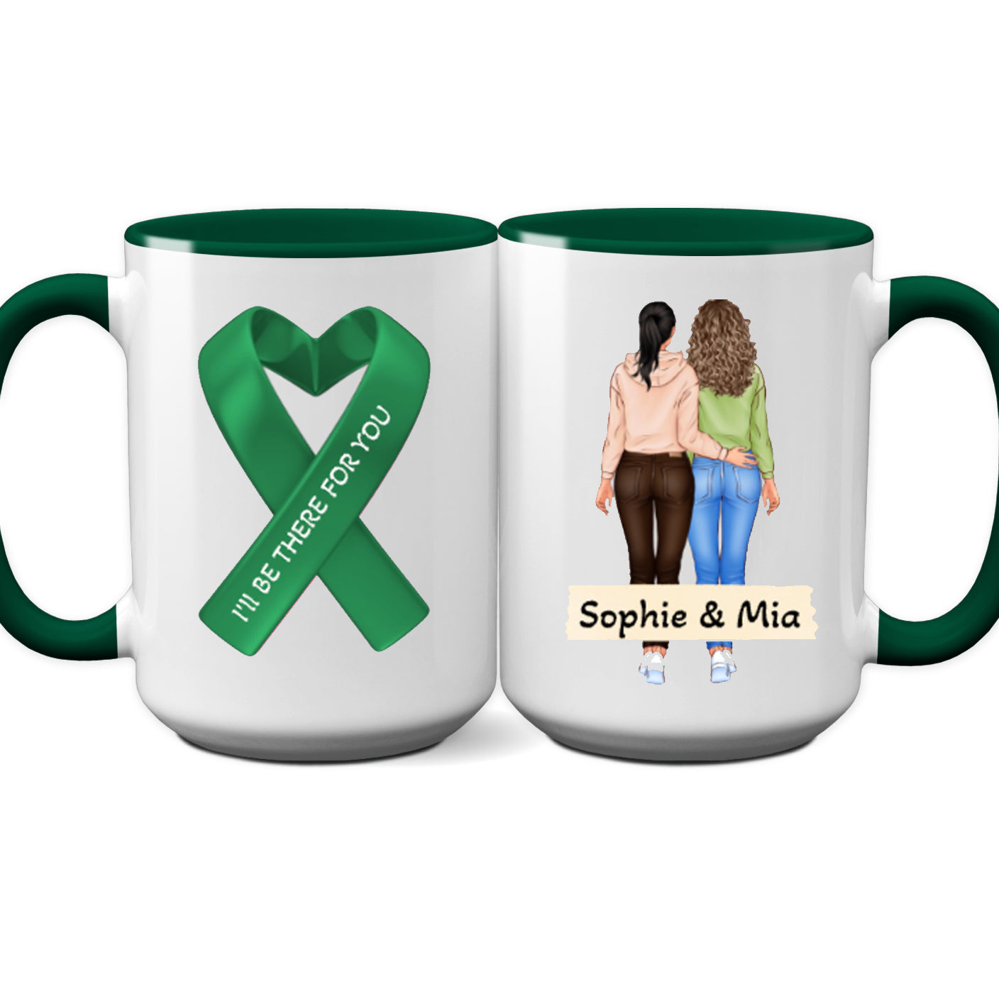 Best Friends Cancer Ribbon Mug