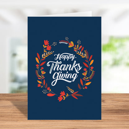 Handmade "Happy Thanksgiving" Greeting Card