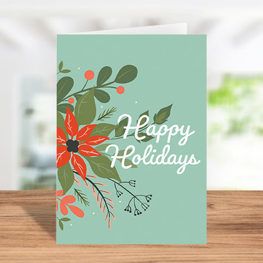 Happy Holidays Mistletoe Greeting Card