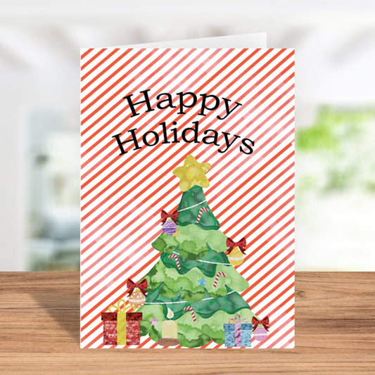 Happy Holidays Christmas Tree Greeting Card