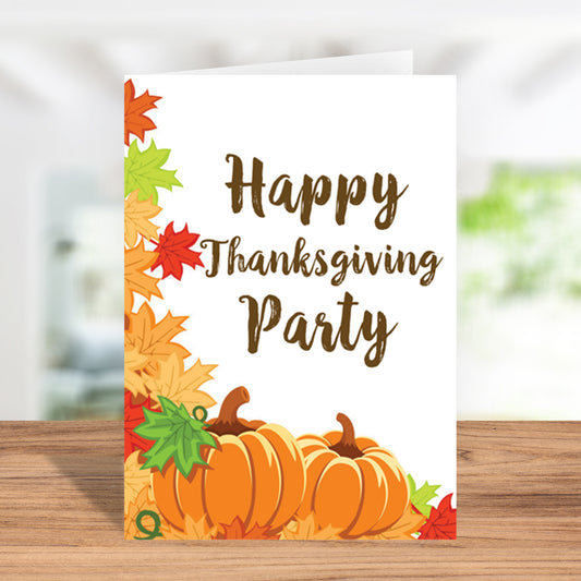 Happy Thanksgiving Party Invitation Greeting Card