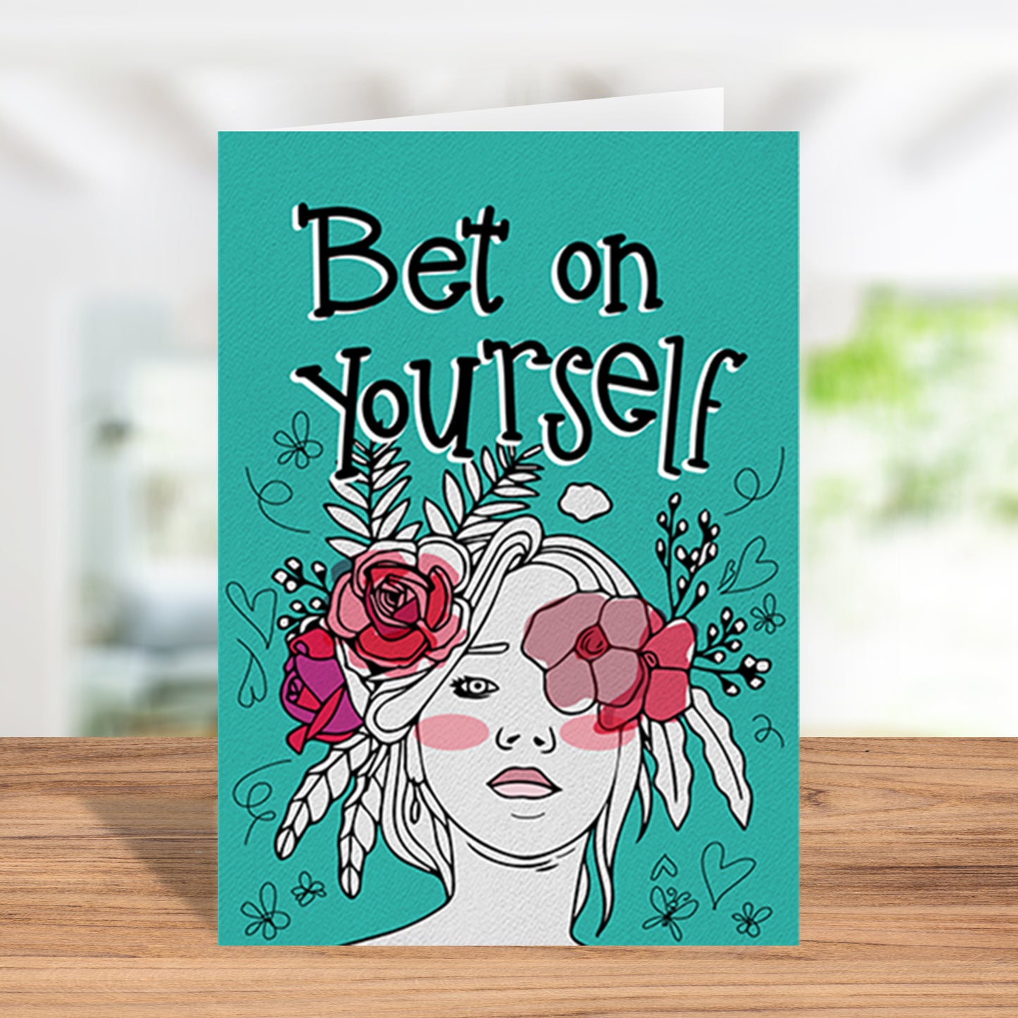 Bet on Yourself Motivational Greeting Card