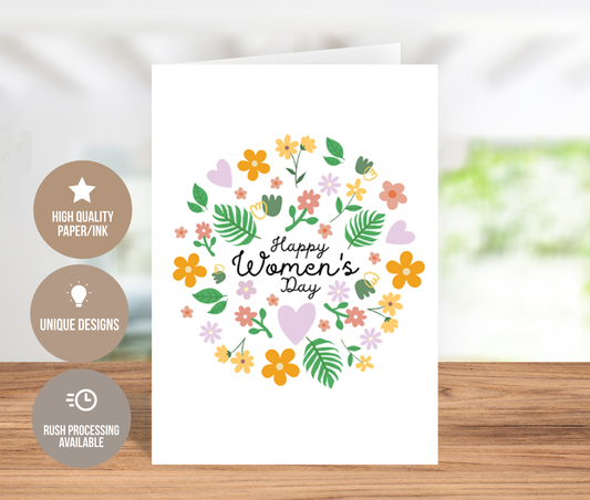 Floral Women's Day Greeting Card