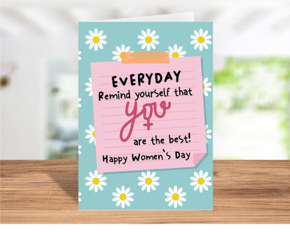 You Are The Best! Happy Women's Day Greeting Card