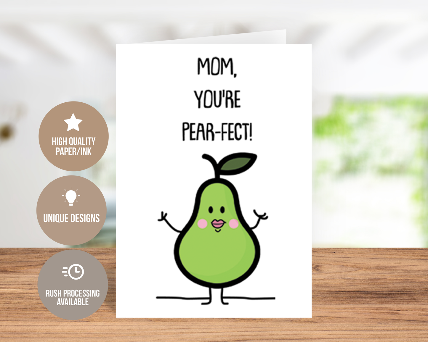 Mom, You're Pear-fect! - Cute Card