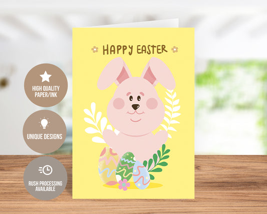 Cute Happy Easter Bunny Card
