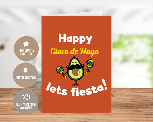 Happy Cinco de Mayo Let's Fiesta! Greeting Card