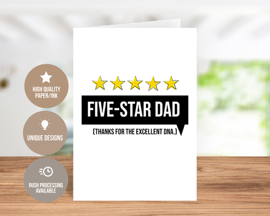 Five Star Dad Father's Day Card