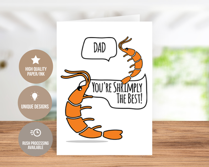 Dad, You're Shrimply The Best! Father's Day Card