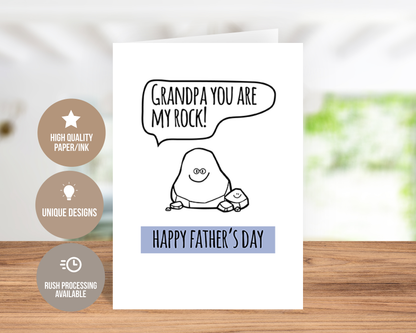 Grandpa You Are My Rock! Father's Day Card