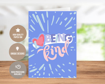 I Heart Being Kind - Charming Greeting Card