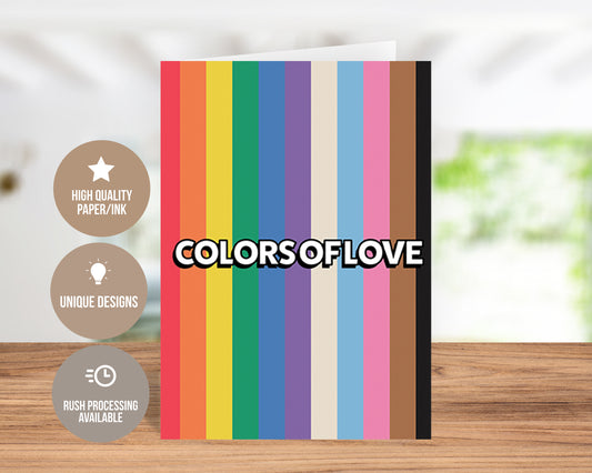 Colors Of Love Greeting Card