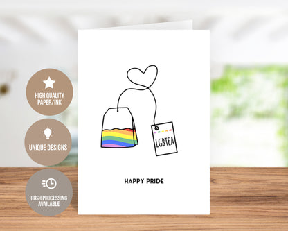 LGBTea Happy Pride Card