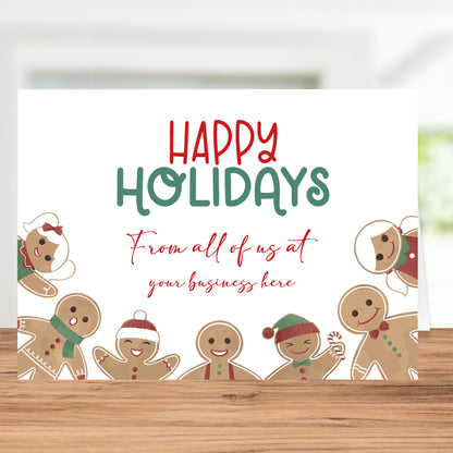 Customizable "Happy Holidays From All Of Us At ....." - Card From Business