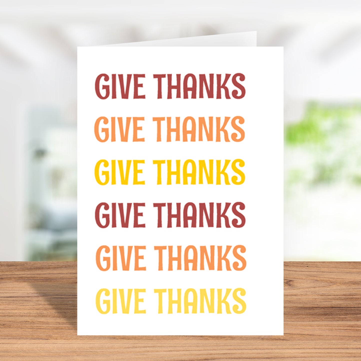 Simple and Elegant "Give Thanks" Thanksgiving Greeting Card