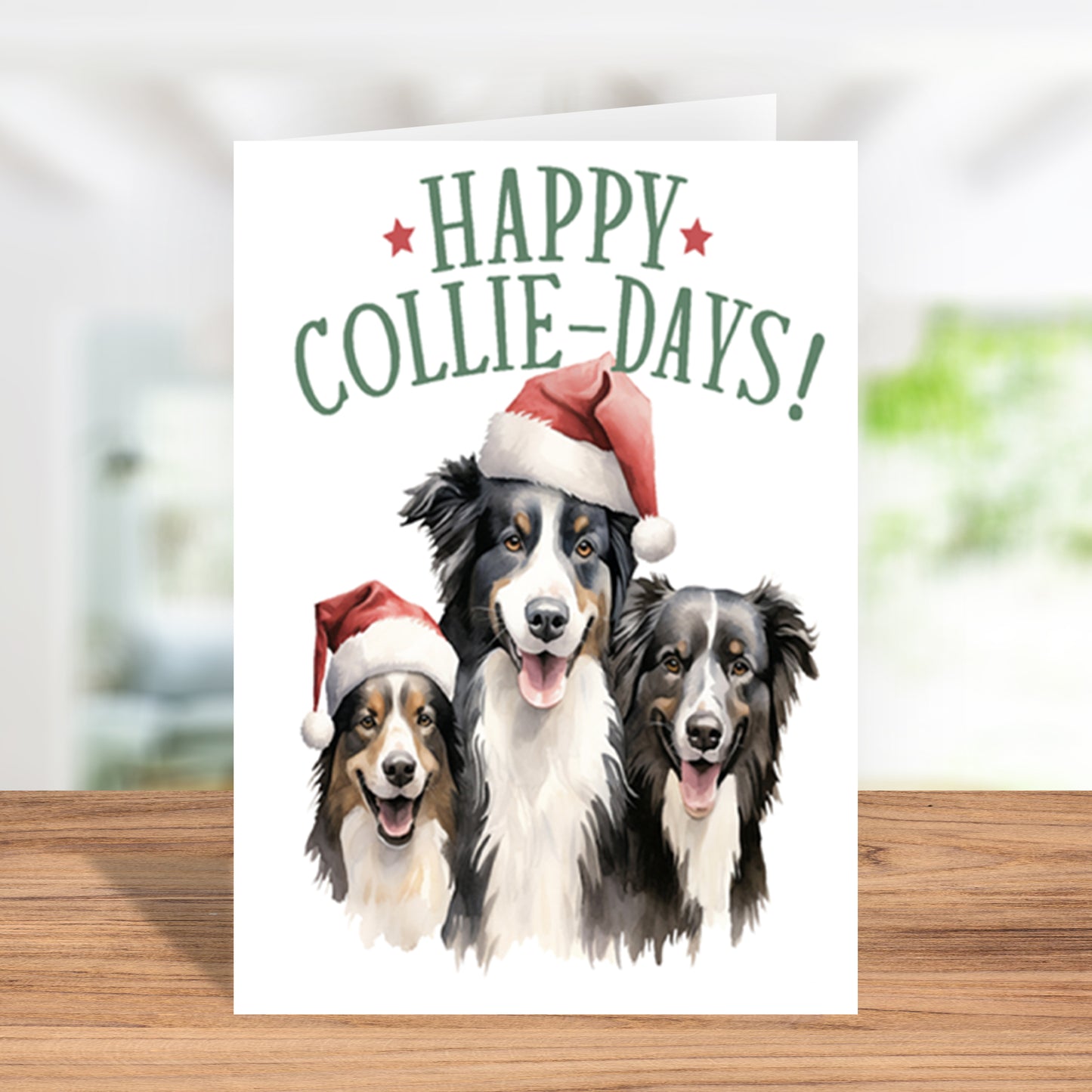 Special "Happy Collie-Days" Christmas Card