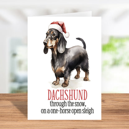 Special "Dachshund Through The Snow" Christmas Card