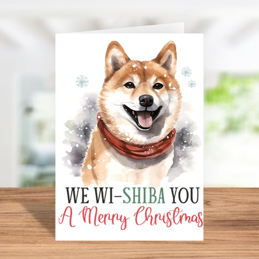 Special "We Wi-Shiba You A Merry Christmas" Christmas Card