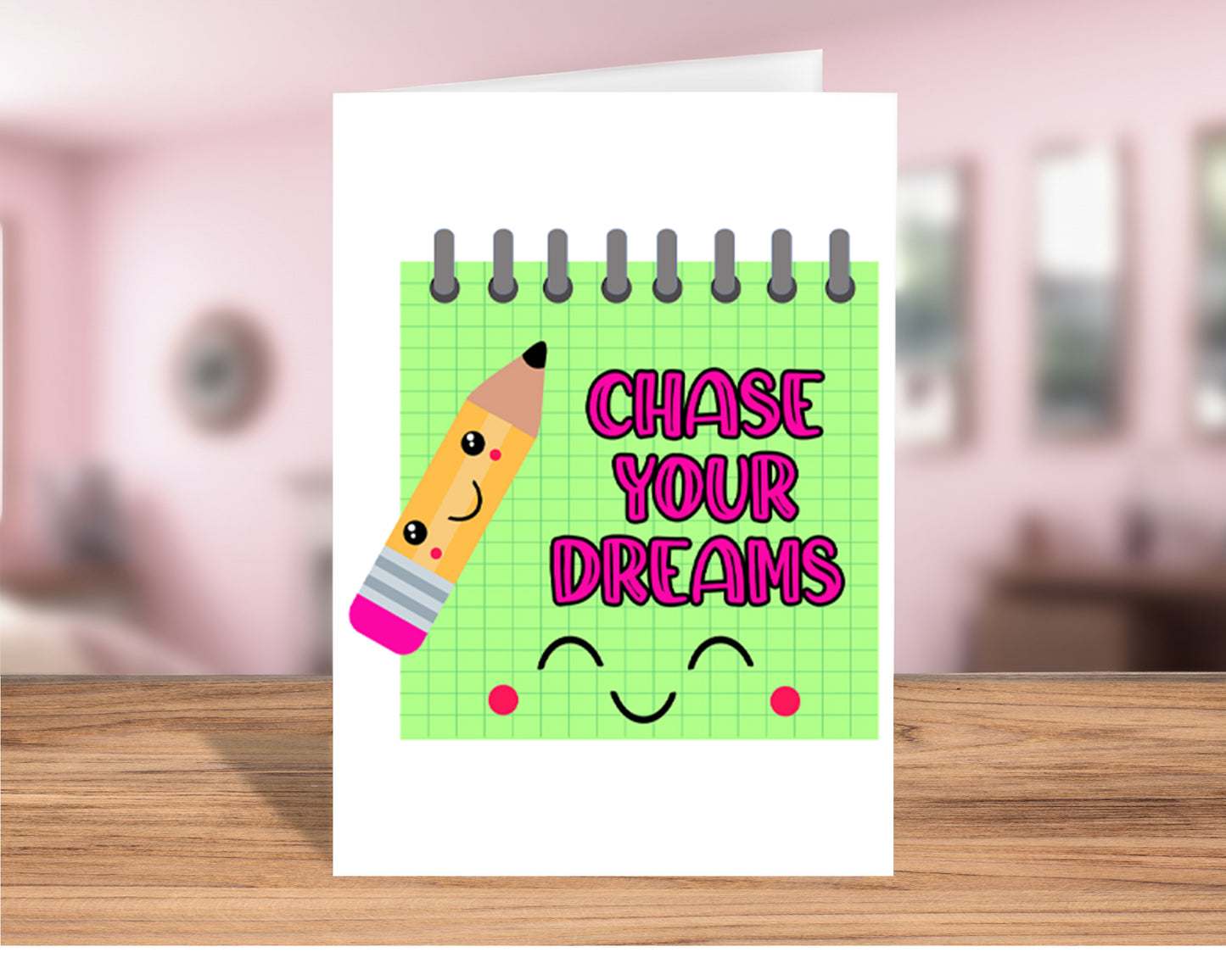 Inspirational "Chase Your Dreams" Greeting Card