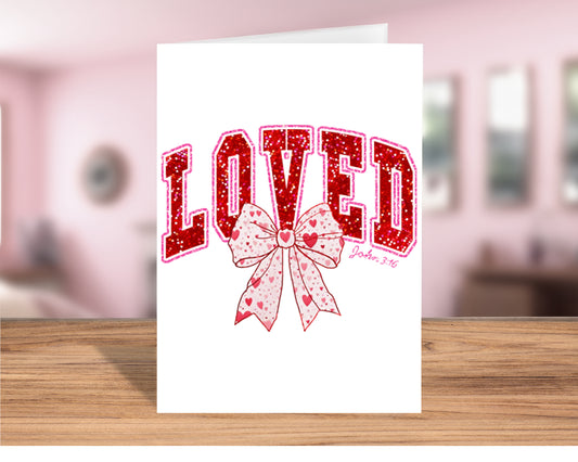 Simple "Loved" Heartfelt Greeting Card