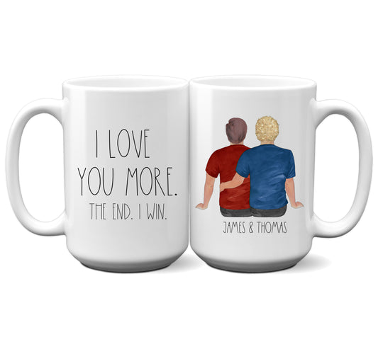 I Love You More Couple Gift - Personalized Mug S1311 Boys