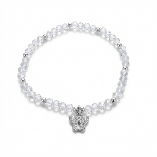 Single Strand Crystal + Spacer Bracelet (4mm)