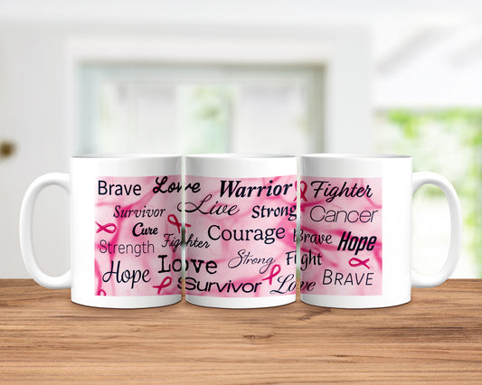 Breast Cancer - Pink Affirmation Coffee Mug