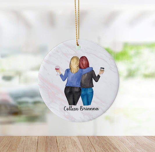 Mother Daughter Custom Christmas Ornament