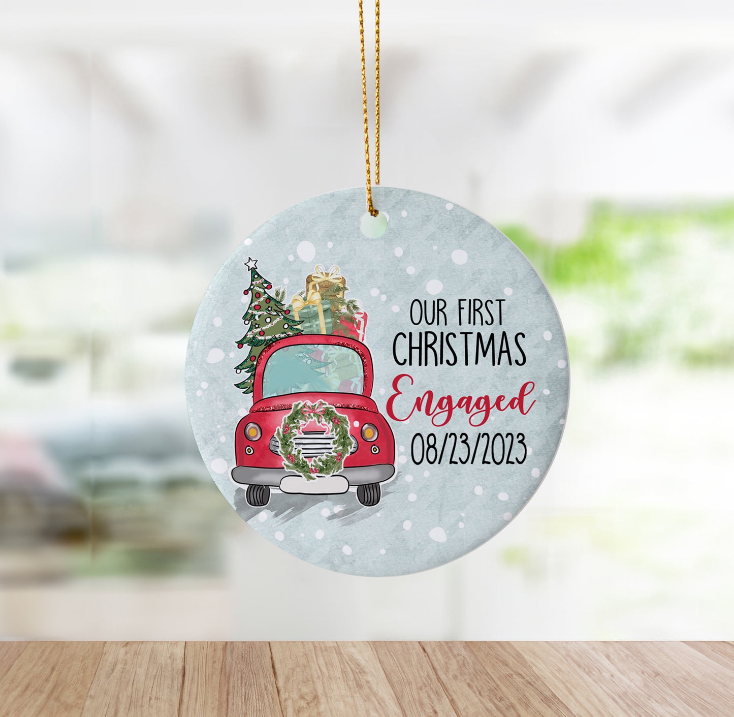 Holiday Engagement Ornament