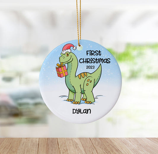 First Christmas Dinosaur Ornament O089