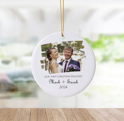 Our First Christmas Engaged Ornament