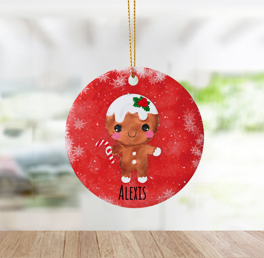 Custom Gingerbread Holiday Ornament O115