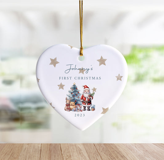 Baby First Christmas Starry Holiday Ornament