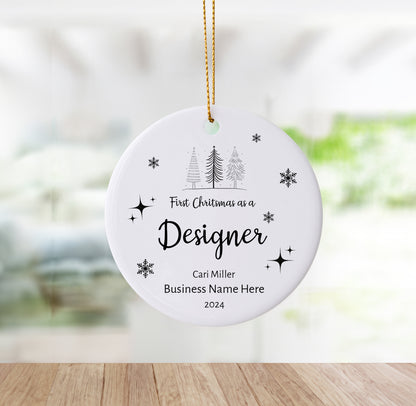 Customizable "First Christmas As A..." Ornament