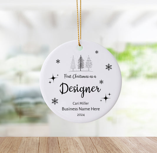 Customizable "First Christmas As A..." Ornament