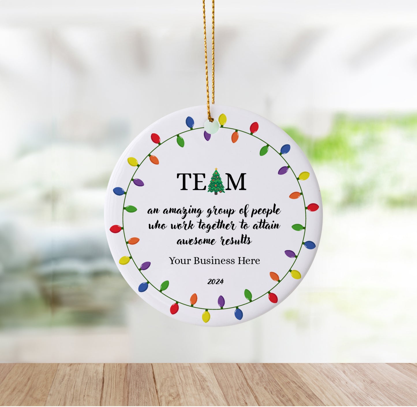 Customizable 'Team' Christmas Ornament