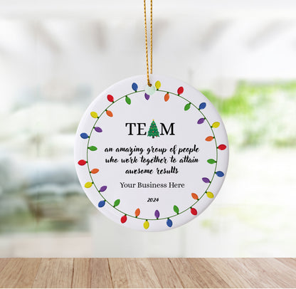 Customizable 'Team' Christmas Ornament