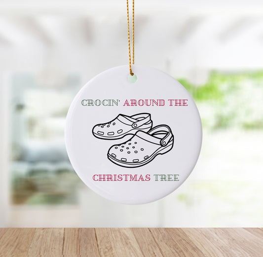 Super Cute "Crocin' Around The Christmas Tree" Ornament