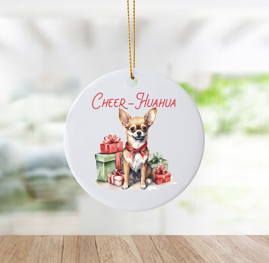 Unique "Cheer-HuaHua" Christmas Ornament