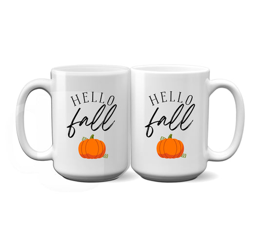 "Hello Fall" Pumpkin Mug