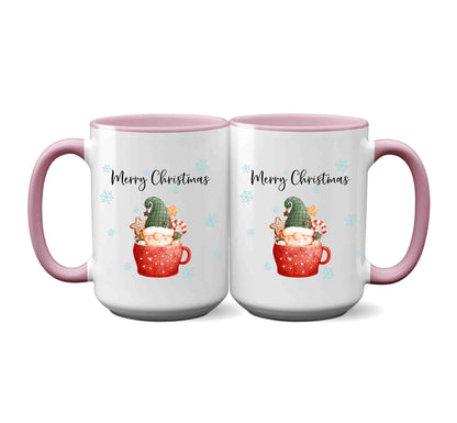 Whimsical "Merry Christmas" Gnome Mug