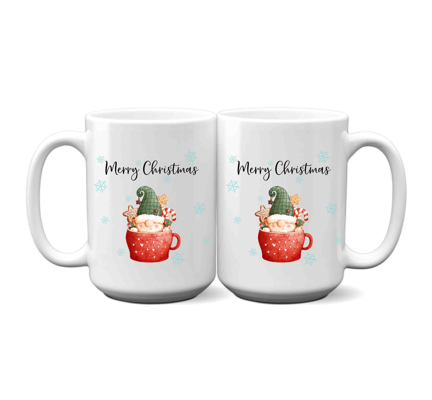 Whimsical "Merry Christmas" Gnome Mug