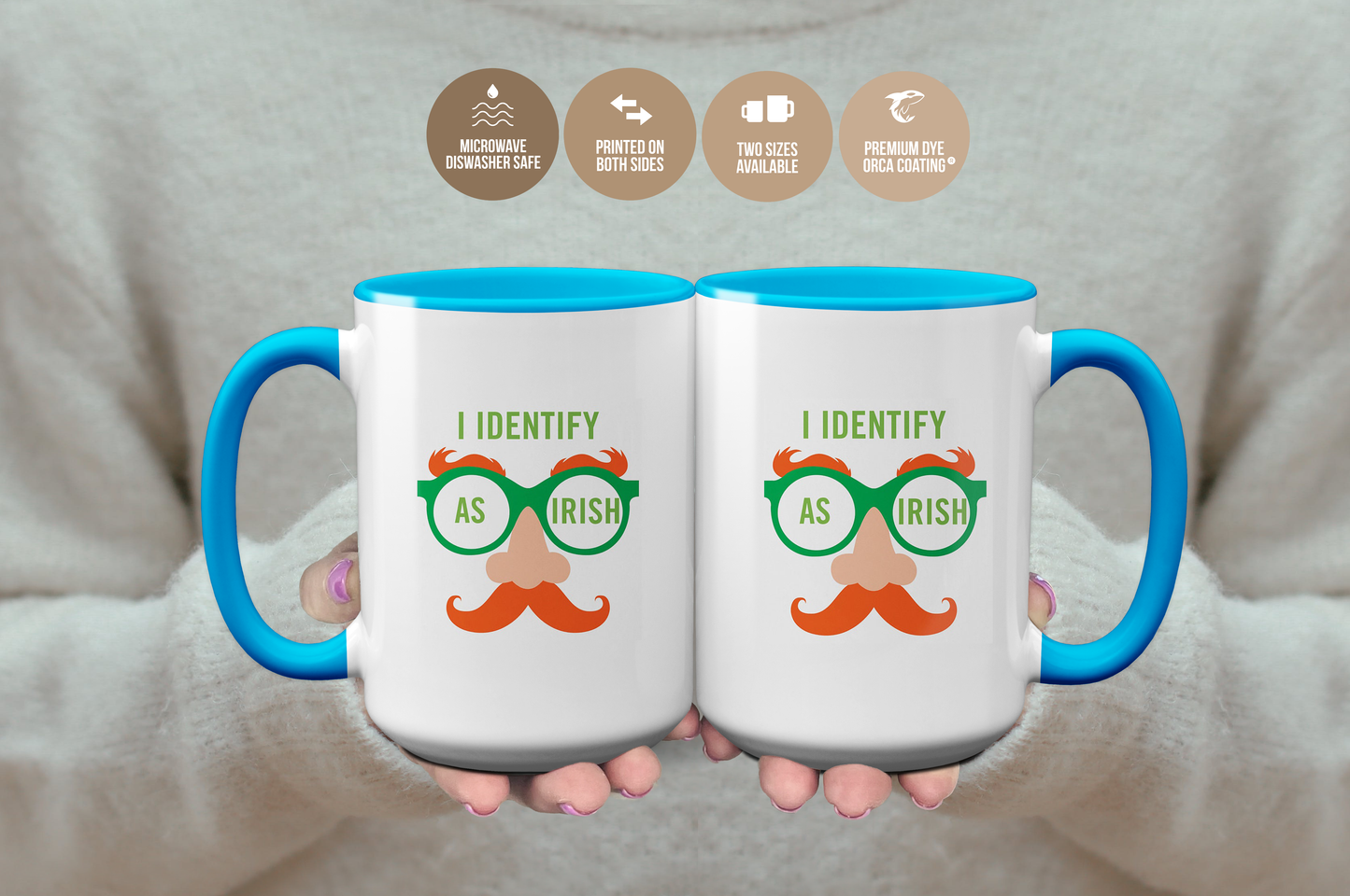 I Identify As Irish Funny Mug