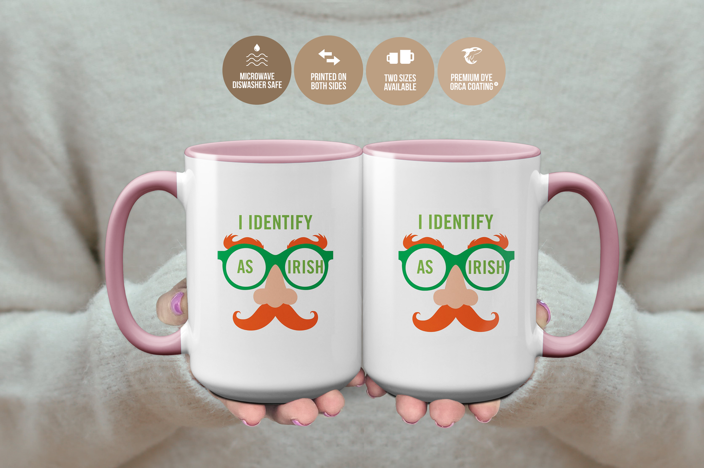 I Identify As Irish Funny Mug