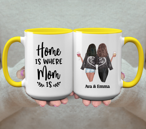 S1018 Home Is Where Mom Is - Personalized Coffee Mug