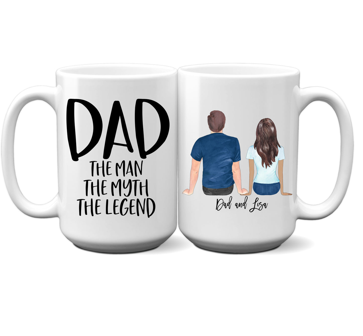 S1060 Dad The Man, The Myth Personalized Mug