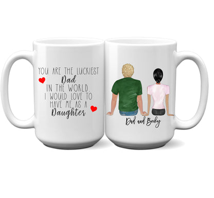 S1080 You're The Luckiest Dad Personalized Mug