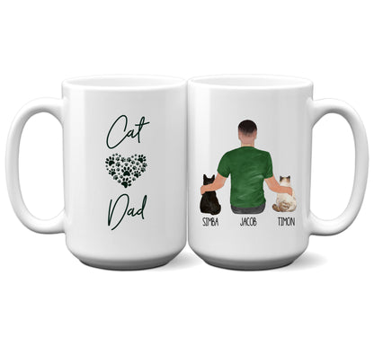S1195 Cat Dad Personalized Mug