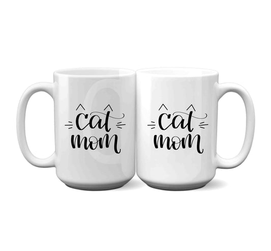 Cat Mom With Cat Ears And Whiskers Mug